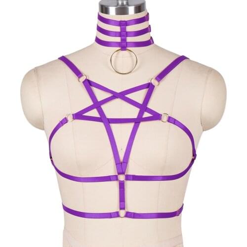 Harajuku Sexy Women Stocking Belt Goth Body Cage Bra Sword Belt Womens Underwear Erotic Lingerie Rave Wear Bdsm Harness Fashion