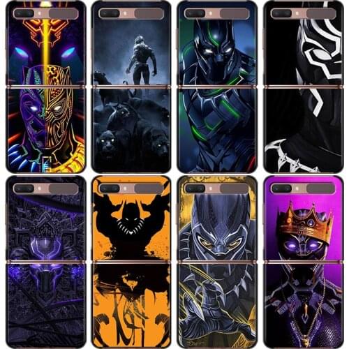 Shockproof Mobile Cover Black Panther Marvel Avengers Super Hero For Samsung Galaxy Z Flip 3 5G Black Fundas Phone Case