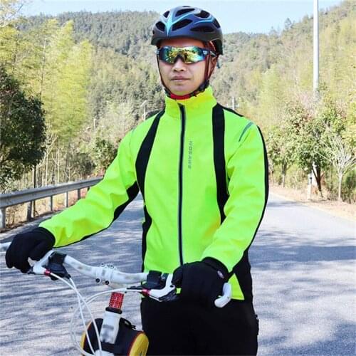 Mountain Bike Cycling Wear Windproof Fleece Warm Long-sleeved Jacket Cycling Jersey