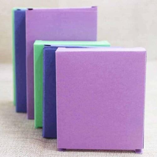 50pcs/lot DIY multi size Vintage Candy Box purple/blue/ green jewelry Packaging Gift Box Wedding Favors and Gifts display box