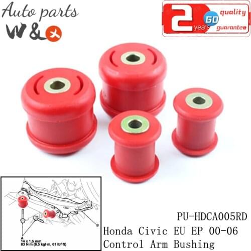 Control Arm Bushing For Honda Civic EU EP EV 2000-2006 Suspension Oscillating Arm Bushing Kit Polyurethane