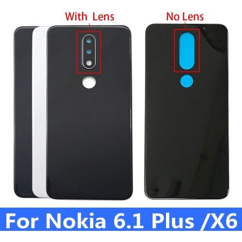 Rear Back Housing Battery Cover Glass For Nokia X6 / 6.1 Plus TA-1099/1103
