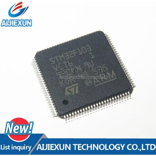 5PCS STM32F103VCT6 LQFP100 MCU 32-bit STM32F1 ARM Cortex M3 RISC 256KB Flash 2.5V/3.3V 100-Pin LQFP Tray 100% New and original