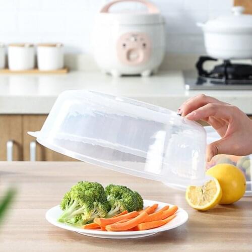 1pc Microwave Heating Cover Splash-proof Food Cover Plastic Oven Heating Lid Heat-resistant Kitchen Oven Dish Cover