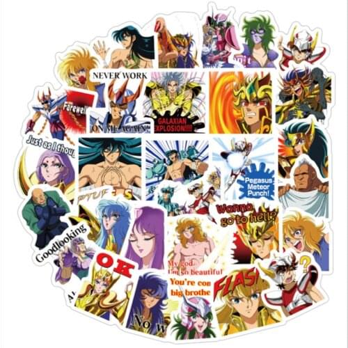 10/40Pcs/Set Saint Seiya Graffiti For Snowboard Laptop Luggage Fridge Car- Styling Vinyl Decal Home Decor Stickers