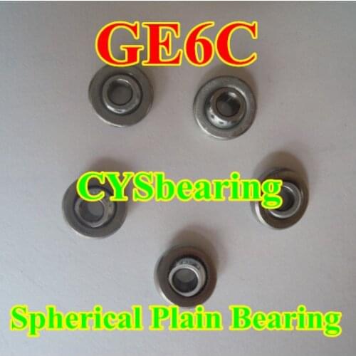 10pcs/lot GE6UK GE6C radial spherical plain bearing with self-lubrication 6mm shaft