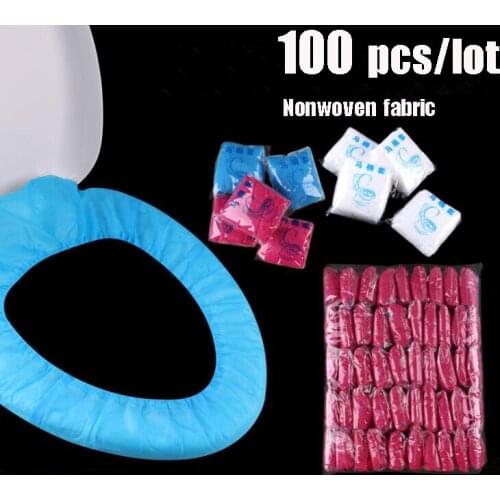 100Pcs/lot Eco-friendly Travel Hotel Mall Disposable Toilet Seat Cover Mat Toilet Nonwoven Toilet Cushion Free Delivery