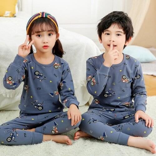 Cartoon Boys Dinosaur Pajamas Kids Pijamas Set Cotton Pyjamas Children Long Sleeve Homewear Girls Sleepwear 2pcs Tops+Pant
