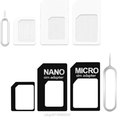 4 in 1 Convert Nano SIM Card to Micro Standard Adapter for iphone for samsung 4G LTE USB Wireless Router J02 21 Dropship