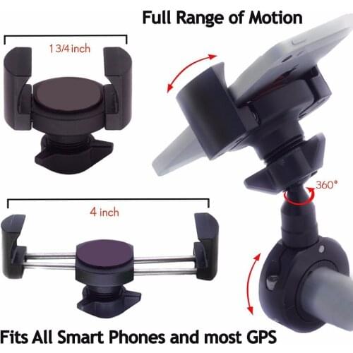 Free shipping Universal 1.25" 1-1/4" Motorcycle Bicycle Handlebar Phone Mount 360 - Cell Phone Holder/ GPS Holder