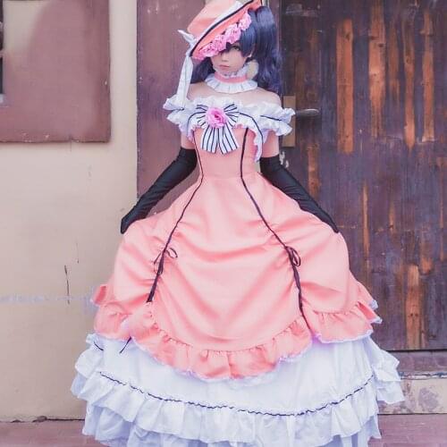 Anime Black Butler Ciel Phantomhive Cosplay Costume Kuroshitsuji Cosplay Dress Women Lady Lolita Maid Dress Halloween Uniforms