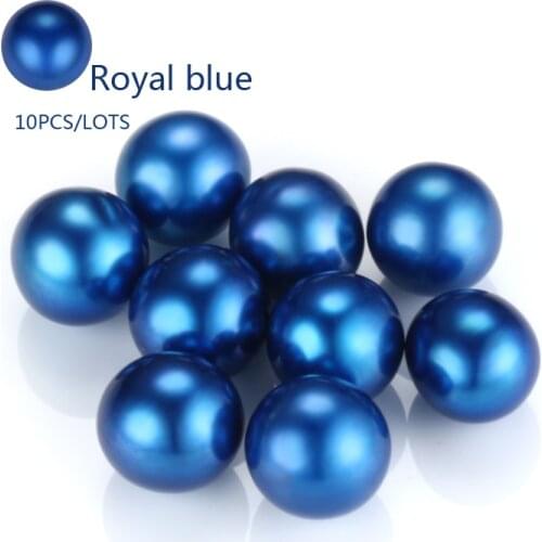 Royal Blue Loose Dyed Pearl Beads, 10pcs AA Near Round Genuine Freshwater Oyster Loose Pearls, Jewelry Making Beads For DIY