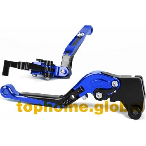 For Yamaha YZF R25 2015 - 2019 Blue CNC Folding Extending Brake Clutch Levers 2016 2017 2018