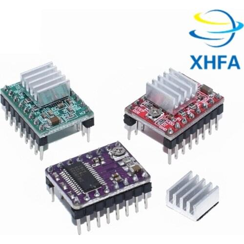 3D Printer Parts StepStick A4988 DRV8825 Stepper Motor Driver With Heat sink Carrier Reprap RAMPS 1.4
