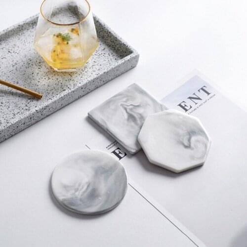 Kitchen Accessories Drink Cup Marble Ceramic Coaster Coffee Mat Tea Mat Place Mat Insulation Dining Table Anti-scalding Mat