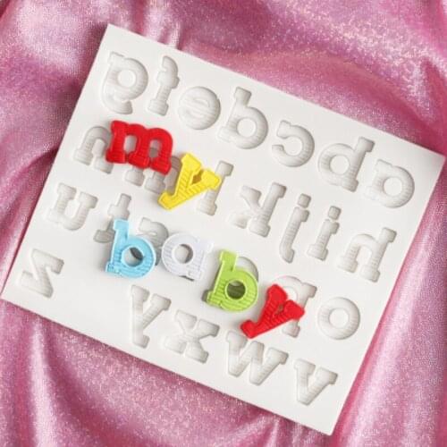 Lowercase Letters Silicone Mold Fondant Mould Cake Decorating Tools Chocolate Gumpaste Mold, Sugarcraft, Kitchen Accessories