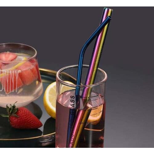 Straw Stainless steel straws Reusable straws reusable 304 steel straw meta reusable drinking tubes straw long drink straws