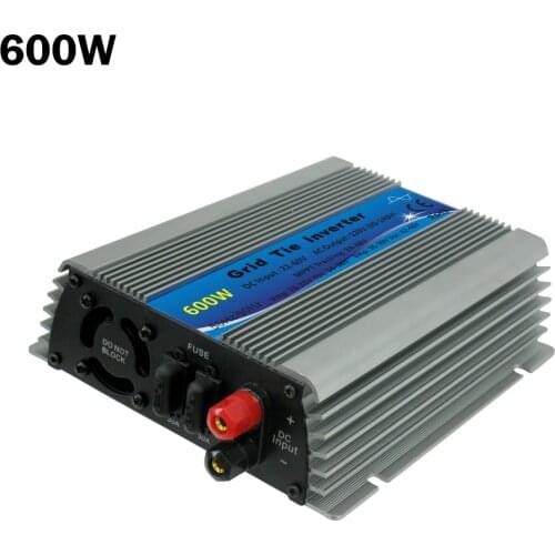 Mppt 600W solar power grid tie micro inverters pure sine wave 22-60V DC to120V AC inverters 600W on grid tie inverters