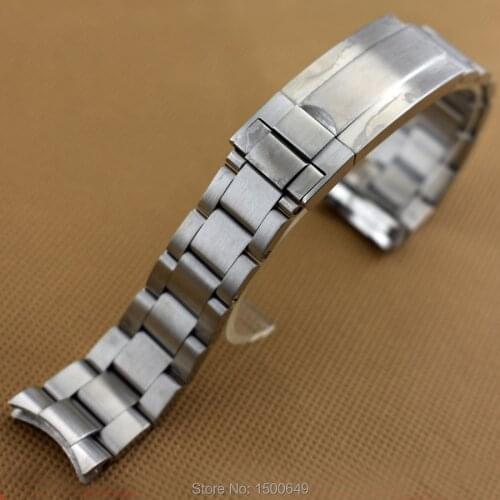 20mm 316L Solid Brushed stainless watch band steel strap Folding clasp with safety fit 40mm mens watches