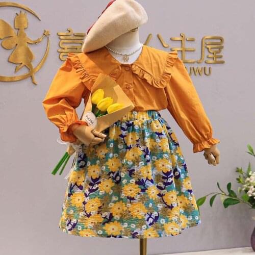 KEAIYOUHUO 2022 New Girls Clothing Spring Autumn Long Sleeve Costume For Kids Casaul Chirldrens Clothes Girl Cute Lapel Suit 8Y