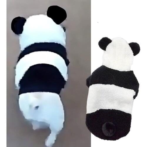Puppy clothes autumn clothes autumn winter panda dog clothes winter clothes thick bullfighting clothes Schnauzer clothes hooded