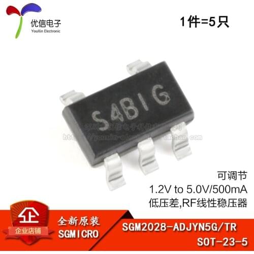 Genuine original SGM2028-ADJYN5G / TR screen S4B SOT23-5 low-dropout linear regulator