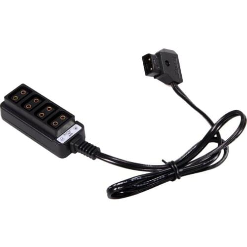 Andoer Male D-Tap B Type Power Tap to 4 Female D-Tap P-Tap Hub Adapter for Photography Power
