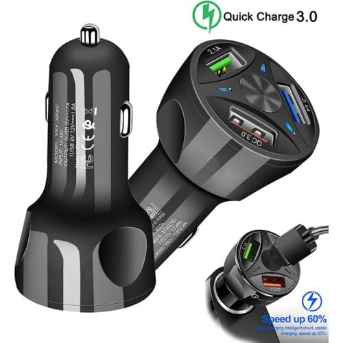 USB Car charger adapter Universal Quick Charge 3.0 Car Charger For Mobile Phone Fast charging 12V-32V motorcycle usb car charger