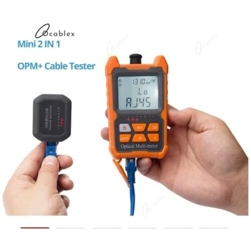 Ftth 2-in-1 Handheld Fiber Mini Optical Power Meter -70+6 DBm With Network Cable Test Function Free Shipping