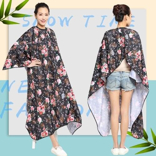 Salon Professional Hair Styling Cape,Hair Cutting Rose Flower Bronzing Waterproof Hairdresser Wai Cloth Barber Gown