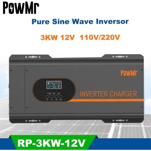 RP 3000W Off Gird Inverter 12V DC/AC 110/220Vac Low Frequency Pure Sine Wave Inverter Charger With Ring Transformer AC Charger