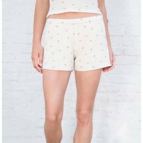 UNUTH Sweet Girls High Waist Soft Cotton Shorts 2021 Summer Fashion Ladies Straight High Street Shorts Female Printed Shorts