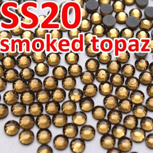 SS20 4.6-4.8mm,1440pcs/Bag Smoked Topaz DMC HotFix FlatBack Rhinestones,heat transfer Hot Fix iron-on garment crystal stones