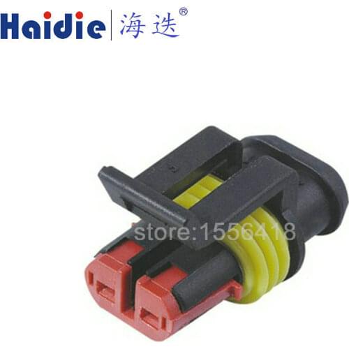 Free shipping 5sets 2pin tyco 1.5 series waterproof male and female plug electrical cable connector 282080-1 282104-1