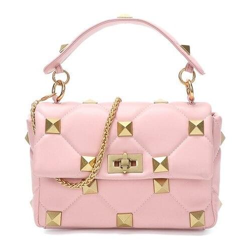 Vintage Rivet Designer Handbags for Women 2021 New Crossbody Shoulder Bags Female Handbags Golden Lock Handbags Lady Purse