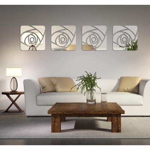 2019 hot sale acrylic wall stickers 3d sticker home decoration vinilos paredes for living room diy modern design