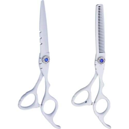 6 Inch Multicolor Thinner Diamond Screw Scissor Professional Hair Salon Barber Beauty Cutting Scissors Shears