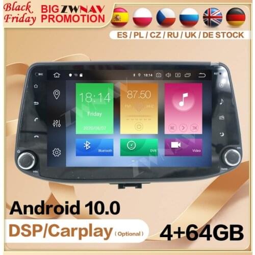 64GB DSP Carplay For Hyundai I30 2017 2018 2019 Android Screen GPS Player Navigation Auto Audio Stereo Radio Recorder Head Unit