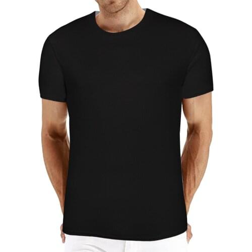 76# T-shirt Male Round Neck Solid Color Bottoming Shirt Mens Autumn Jacket Autumn Clothes Mens Short Sleeve Футболка Мужская