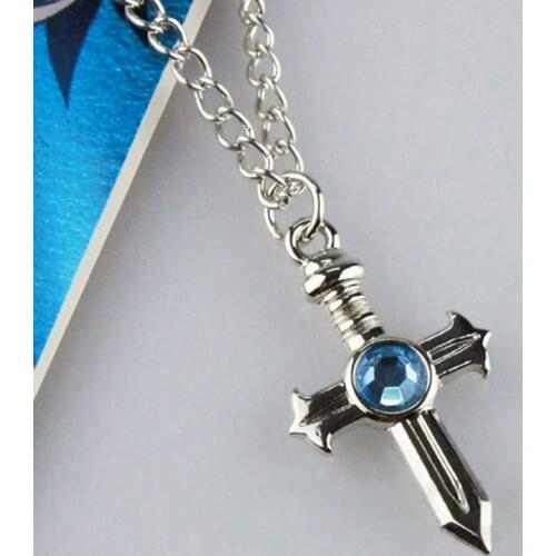 Anime Necklace Fairy Tail Gray Jewelry Fullbuster Cross Necklace Pendant Cosplay Toy