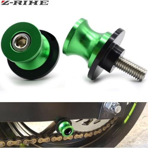 For Kawasaki z750 accessories z 750 2004 2005 2006 2007-2016 Motorcycle CNC Swingarm Sliders Spools z750 logo 6mm 8mm 10mm