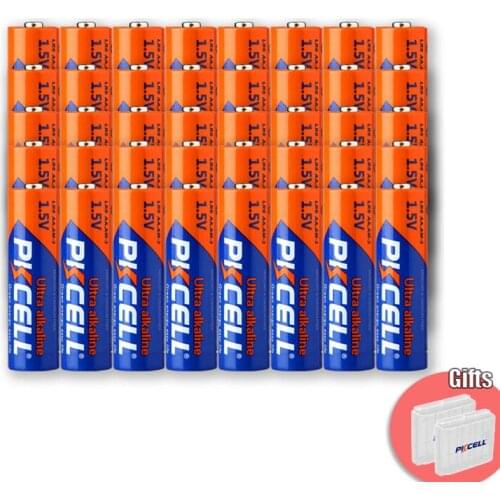 40PCS 1.5V AA LR6 Alkaline Battery Dry Battery with 2pcs Battery Boxes For Alarm Clock Mouse Remote Control Toys