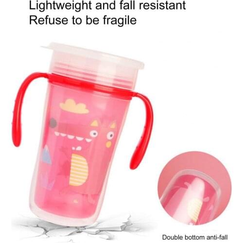 Creative Lovely Infant Water Drinking Cup Food Grade Material Water Cup with Lid for Travel