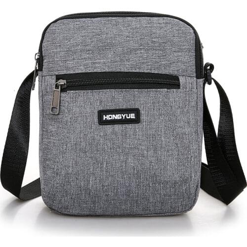Multifunctional mens Shoulder Bag Flap Solid Color Casual Messenger Canvas Fashion Zipper Retro Travel mens Shoulder Bag