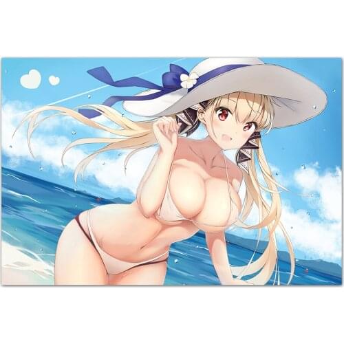 Cartoon Bikini Girl Japanese Anime Canvas Decorative Painting Wall Art Posters and Prints for Living Room Decor