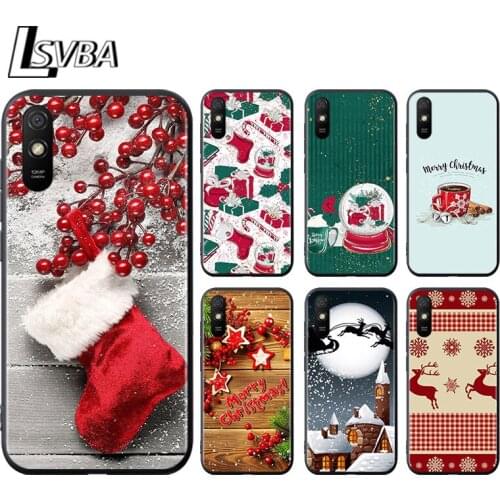 New Year Gifts Christmas for Xiaomi Redmi 10X Pro 9C 9A 9T 9 GO K40 K30 Ultra K20 8 7 S2 6 5 4X Pro Soft Black Phone Case