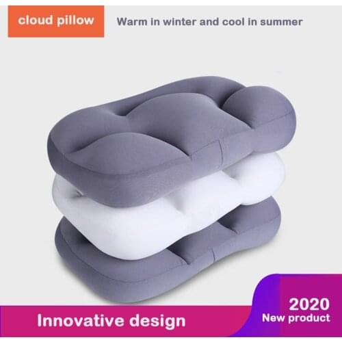 New Cloud Pillow 3D Encirclement Deep Sleep Protect The Cervical Spine Sleep Aid Pressure Relief Pillow Milk Silk Single Pillow