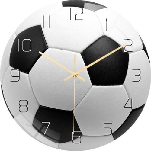 New Trend Lab Wall Clock Soccer Ball Acrylic Football Design Hanging Clock Mute Clock Hanging Clocks Wall Watch Decor Home Decor