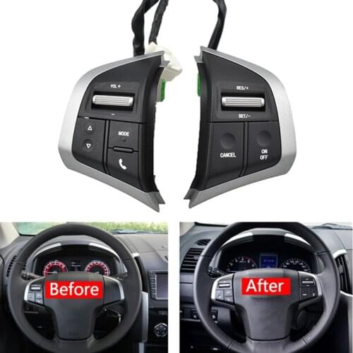 For Isuzu D-Max Mux Car Steering Wheel Switch Speed Cruise Switch Panel Control Radio Audio Volume Bluetooth Button