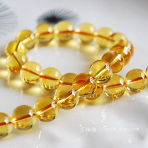 Wholesale 15"38cm natural yellow citrin quartz4-10mm loose bead jewelry making DIY for women